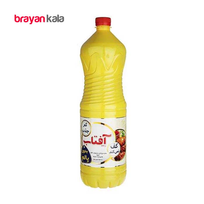 عکس اصلی روغن سرخ کردنی مخلوط آفتابگردان و کلزا آفتاب حجم 1.5 لیتر